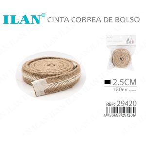 ริบบิ้นปอกระเจา Ilan ขนาด 2.5 ซม. ยาวประมาณ 150 ซม. สำหรับสายกระเป๋า - Product Image 2