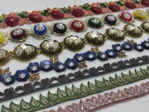 Ribete de Encaje con Lentejuelas Bordadas con Flores, Encaje Decorativo para Prendas, Vestidos, Manualidades y Accesorios de Moda - Product Image 4