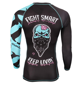 เสื้อรัดกล้ามเนื้อแขนยาวสำหรับ MMA ระบายอากาศได้ดี น้ำหนักเบา แห้งเร็ว ยืดหยุ่น เหมาะสำหรับศิลปะการต่อสู้ ทุกเพศ ทุกวัย ใช้สำหรับการฝึกซ้อมและการแข่งขัน - Product Image 2