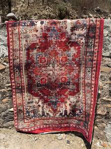 Handmade Persian Kantha <b>Quilt</b> Digital Print Bedspread, Soft Cotton Layered Blanket, Traditional Running Stitch Art <b>Throw</b> - Product Image 3