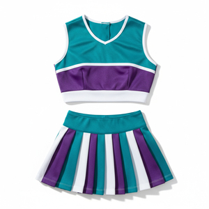 <b>Top</b> Best Selling Full Sublimation Rhinestone Cheerleading Training Practice Wear Sets Star Black <b>Red</b> <b>Crop</b> <b>Top</b> Shorts Girls - Product Image 1