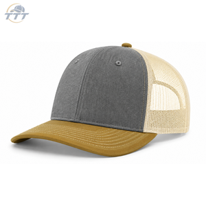 Casquette Trucker Marron et Blanche à 6 Panneaux Personnalisée en Gros, Style Vintage, Coton Premium, Dos en Maille, Fermeture Snapback – Fournisseur d'Usine - Product Image 3