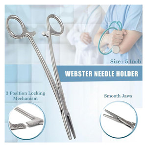 Ensemble d'instruments chirurgicaux manuels de 7 pièces : Ciseaux, Pinces, Hémostases, Porte-aiguilles, Tournevis, en acier inoxydable, kit de formation médicale - Product Image 6