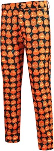 Costume d'Halloween pour homme, motif citrouille, trois pièces, coupe classique, simple boutonnage, col cranté, polyester tissé - Product Image 6