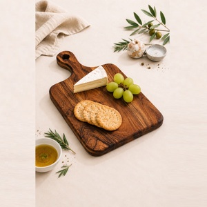 Planche à découper en bois d'acacia premium avec poignée, durable et écologique, pour la cuisine, la viande et les légumes, en promotion - Product Image 5