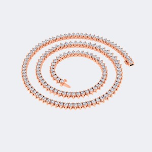Collier de luxe en or 9K, 14K, 18K avec diamant de laboratoire rond taille brillant 10,30 CTW, couleur EF, clarté VVS-VVS, Taurus Jewels - Product Image 4