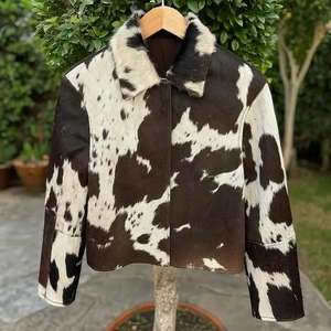 Dernière Collection 2025 – Veste en Cuir de Vachette Véritable pour Femme, Tendance, avec Col Rabattu de Haute Qualité - Product Image 5