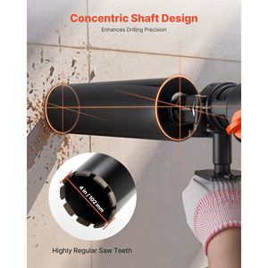 Punta da trapano a carotaggio da 4 pollici di diametro, 14 pollici di profondità di foratura, filettatura interna da 1-1/4 pollici-7, saldatura ad alta precisione per muratura e cemento - Product Image 6