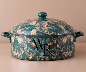 High Demanded Casserole Hotpot Insulated round Food Warmer Enamel <b>Sticker</b> Design for Home Hotel Catering Gifting & Dining Usage - Product Image 2