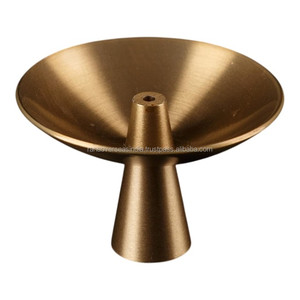 Brass <b>Cone</b> Shaped Incense Burner Ash Catcher Thread Simple Modern Style Eco-friendly Durable for Home Restaurant Church Use - Product Image 1