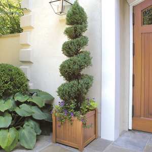 Jardinera Comercial de Madera de Teca Hecha a Mano de Primera Calidad con Orificio de Drenaje para Áreas Públicas y Desarrollo de Resorts - Product Image 5