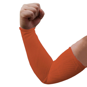 Manchon de bras unisexe respirant anti-UV personnalisé orange pour sports de plein air, cyclisme, baseball, compression rafraîchissante sans couture pour adultes - Product Image 1