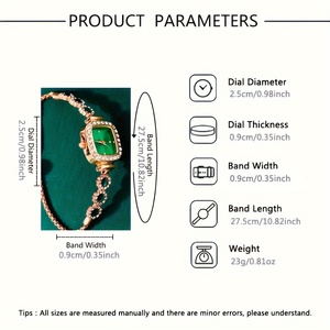 1465 Factory Wholesale Fashionable Women <b>Watch</b> Set Luxury Square Women's Quartz <b>Watch</b> with Jewelry Set - Product Image 5