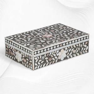 Premium Mother of Pearl Jewelry Storage <b>Box</b> Designer Pearl Inlay <b>Keepsake</b> <b>Box</b> High-End Mother of Pearl Decorative <b>Box</b> - Product Image 2