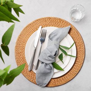 Set de table rond en rotin tressé à la main, naturel, vente en gros, écologique, pour cuisine et restaurant - Product Image 4