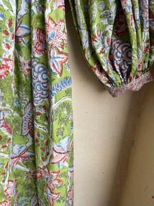 Vestido Maxi largo de algodón con estampado floral de colores mezclados vestido Maxi bohemio con escote en V ropa informal tradicional - Product Image 4