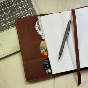 Élégante Housse de Carnet en Cuir Véritable de Luxe avec Protection, Étui pour Journal, Organisateur de Bureau et de Voyage Rechargeable NBC-0065 - Product Image 2