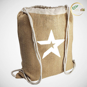 Sac à dos en jute fait main, sac de mode durable, léger, pour voyages et école - Product Image 1