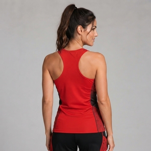 Débardeur pour femme de haute qualité, sans manches, conçu avec un tissu extensible confortable pour la gym, l'entraînement et les occasions décontractées - Product Image 4