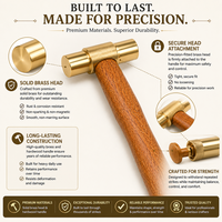 Marteau à bijoux rond en laiton de haute qualité MANAN INSTRUMENTS avec manche en bois pour orfèvres et artisanat de marquage métallique OEM/ODM