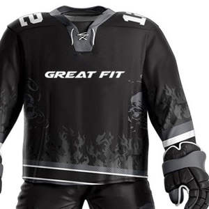 Meilleurs vêtements d'équipe sportive, uniforme de hockey sur glace 100% polyester pour l'entraînement, vente en gros, uniformes de hockey sur glace de qualité supérieure et doux pour hommes - Product Image 3