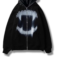 Hoodie Rhinestone Pria Bling Diamond Heavyweight 100% Katun Solid French Terry Drop Shoulder Streetwear Grosir