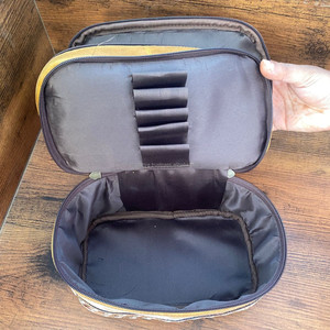 Newest 2024 Luxury Hand Tooled Floral Travel Cosmetic Bag <b>for</b> Women's Western Hair on Cowhide Multifunction <b>Makeup</b> Organizer Bag - Product Image 5