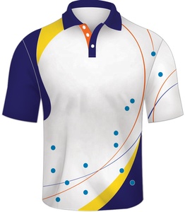 Polo pour homme 100 % coton à séchage rapide, manches courtes, vêtement de sport avec impression sérigraphiée sur tissu tricoté - Product Image 1