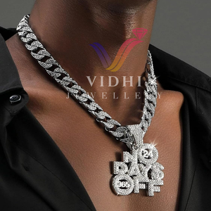 จี้ฮิปฮอป925เงินสเตอร์ลิงสุดหรูที่กำหนดเองจี้แฟชั่นประดับเพชร VVS Moissanite - Product Image 2