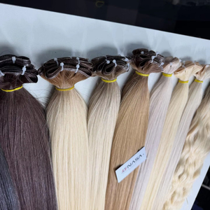Genius weft Wholesale Luxury Wavy Super Double Drawn 100% Virgin Vietnamese Human Hair Bulk Extensions <b>Bleached</b> All Colors 60cm - Product Image 1
