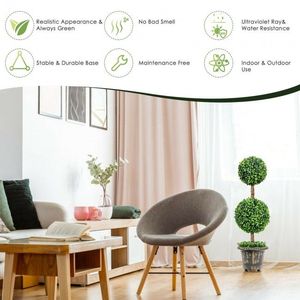 Albero Artificiale a Doppia Sfera da 36 Pollici con Protezione UV per Uso Interno ed Esterno - Product Image 2