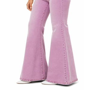 Vaqueros acampanados de cintura alta para mujer, de mezclilla lavada, de largo completo, ajuste holgado, estilo casual de primavera, en colores personalizados - Product Image 4