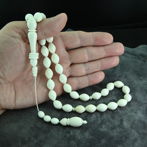 Tasbih de hueso natural hecho a mano por Whimsy Art Craft - Product Image 6
