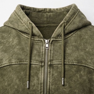 Custom Vintage Zip Up Tracksuits For Men Acid Wash Print Solid Pattern Summer Flares Pant High Quality Hoodie <b>Sweats</b> <b>Set</b> - Product Image 4