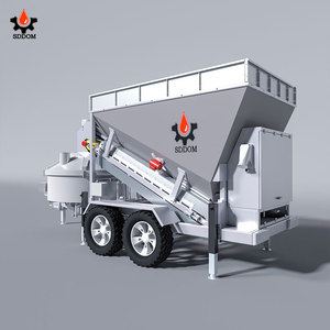 SDDOM 25m³/h Mobile Kleine Mini-Betonmischanlage, Betonmischanlage mit Zementmischer - Product Image 5
