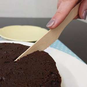 Kyushu ช้อนส้อมแบบใช้แล้วทิ้งเป็นมิตรกับสิ่งแวดล้อม2000ชิ้นห่อแยก WN-003N (C) มีดไม้สำหรับร้านกาแฟกลางแจ้ง - Product Image 2