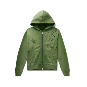 Wholesale College Style <b>Zip</b> Hoodie Premium Campus Wear Hoodie Men OEM Custom Production - Product Image 4