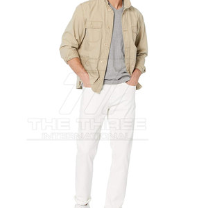 Pantalones Vaqueros de Primera Calidad, 100% Algodón, Tejido de Punto, Corte Recto, Ligeros, Cintura Media, Ajuste Relajado, Elegantes, Cómodos, para Uso Diario, Casuales - Product Image 3