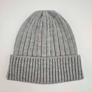 Gorro de Punto Unisex, Color Sólido, con Borde, Gorro de Invierno Informal, Cálido, de Acrílico, para Adultos, 56-58CM - Product Image 5