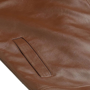 Veste en cuir légère de style urbain, col montant, de bonne qualité, vente chaude, service OEM, prix abordable pour hommes - Product Image 5