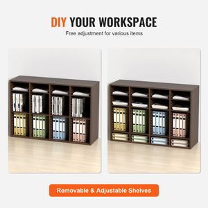 Organizzatore per Documenti in Legno Regolabile con 36 Scomparti 39.3x12x26.8, Porta Lettere e Classificatore per Ufficio 39.3x12x26.8 Pollici - Product Image 5