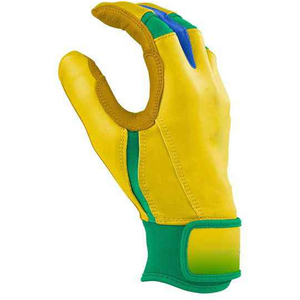 Breathable Lightweight Durable Leather Baseball Batting Gloves Right/Left Training <b>Hook</b> Loop Closure High Quality New Model Made - Product Image 4