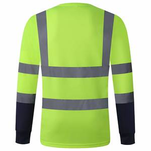 Camiseta de Seguridad Unisex con Color y Logotipo Personalizados, MOQ Bajo, Alta Visibilidad, Reflectante, Manga Larga, Hecha en Pakistán, Disponible en Stock - Product Image 2