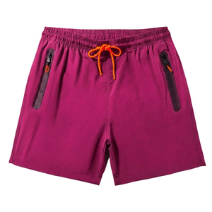 Men's Solid Color Quick Dry Drawstring Mid Waist Woven <b>Shorts</b> With <b>Zip</b> <b>Pockets</b> Casual Sport <b>Shorts</b> - Product Image 4