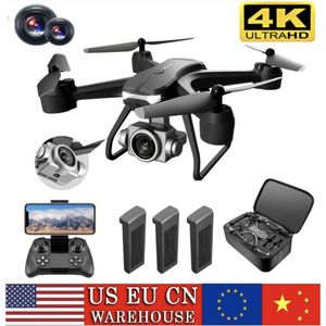 Drone con Doppia Fotocamera HD 6K e Trasmissione Immagini a 1km - Quadricottero RC Portatile per Adulti/Principianti - Product Image 1