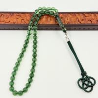 Tasbih islamique écologique personnalisé, perles de prière peintes à la main avec motifs anges et animaux, 10 mm, 45 pièces, en résine, pour la louange musulmane, en arabe