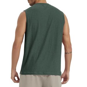 Custom Wholesale Men Fitness Tank <b>Top</b> Loose Breathable Athletic Training 100% Cotton Anti-UV Quick Dry OEM ODM - Product Image 2
