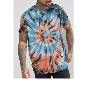 T-shirt en coton tie-dye personnalisé avec logo, grande taille pour hommes, mode estivale, design sur mesure, prix de gros BD - Product Image 1