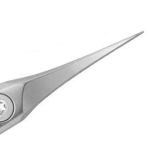Ciseaux à cuticules professionnels en forme de tour, noirs et gris, avec étui en cuir – Outil de soin des ongles - Product Image 4