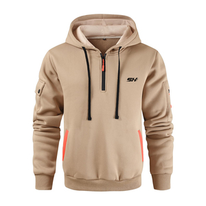Sweat à capuche personnalisé pour homme en molleton 100 % coton respirant avec poche, coupe sportive classique, service OEM, hiver, basique, mélange de coton - Product Image 1